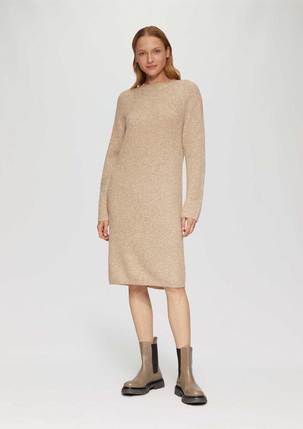 Shirtkleid Midi-Strickkleid