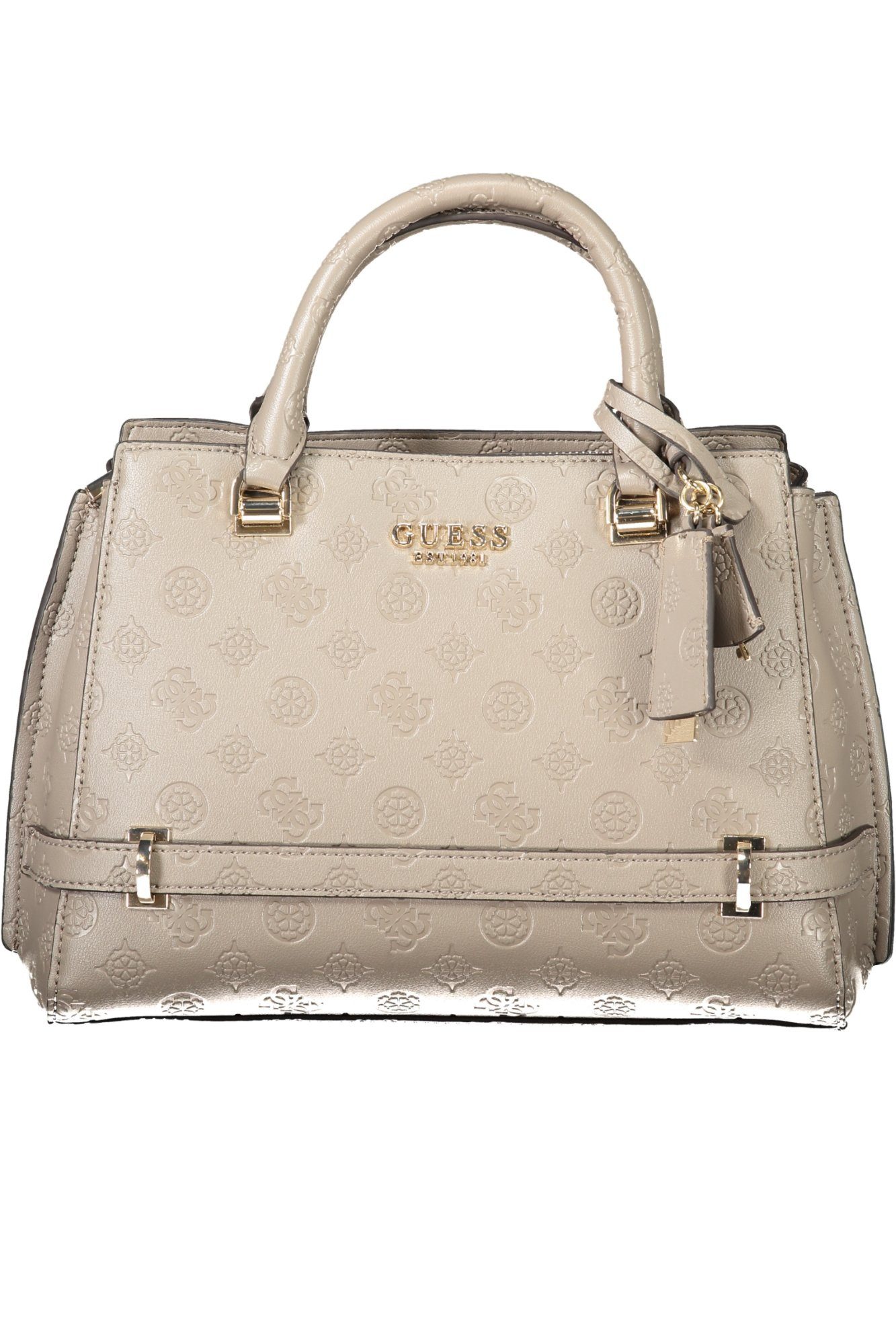 GUESS JEANS Umhängetasche, Elegante Damenhandtasche Beige mit Multifächern günstig online kaufen