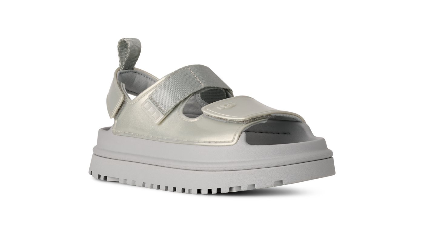 UGG GOLDENGLOW GLOSSY SPARKLES Sandale Klettschuh, Sommerschuh mit trendy Plateausohle