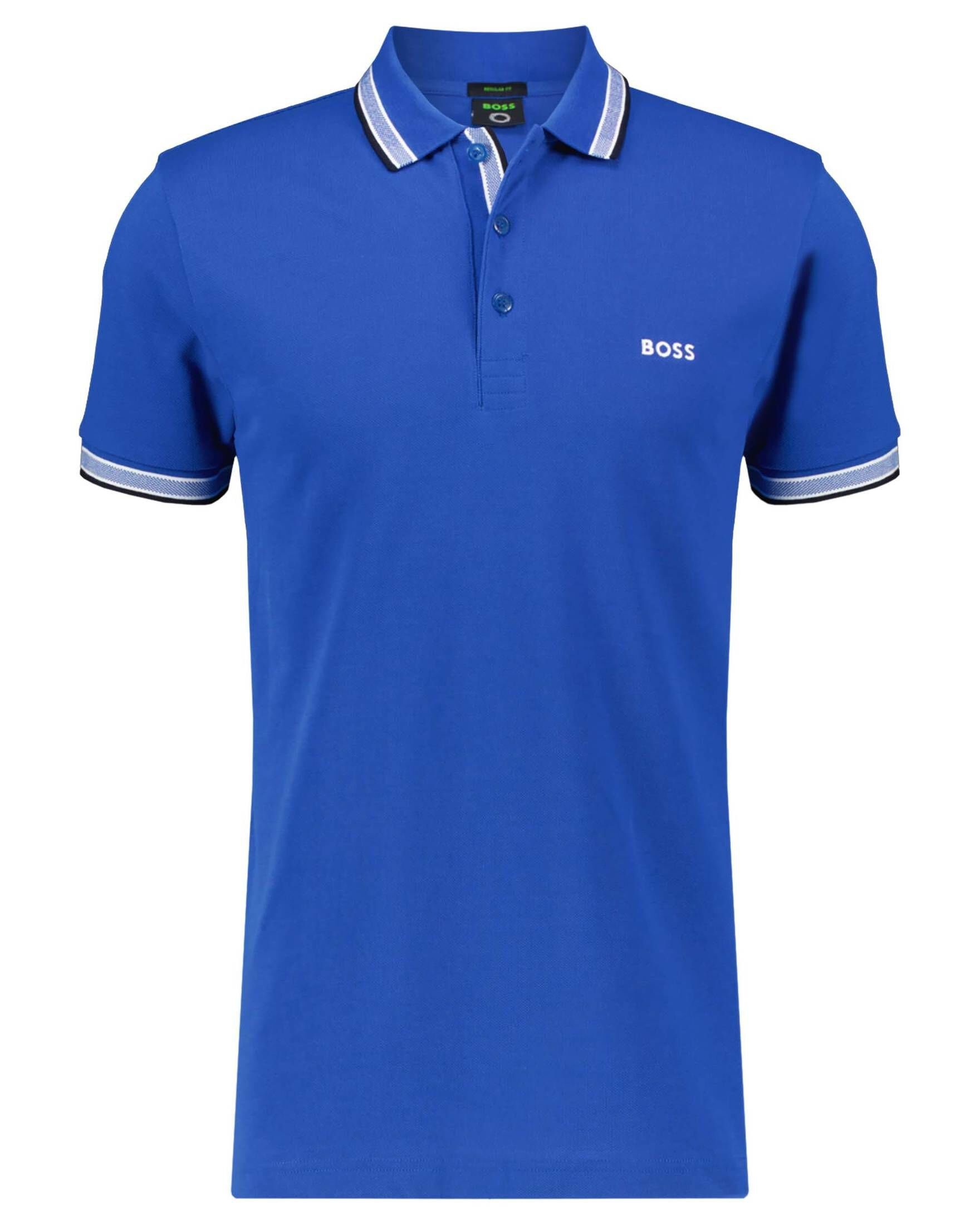 Poloshirt Poloshirt (1-tlg) (51) BOSS PADDY blau Herren