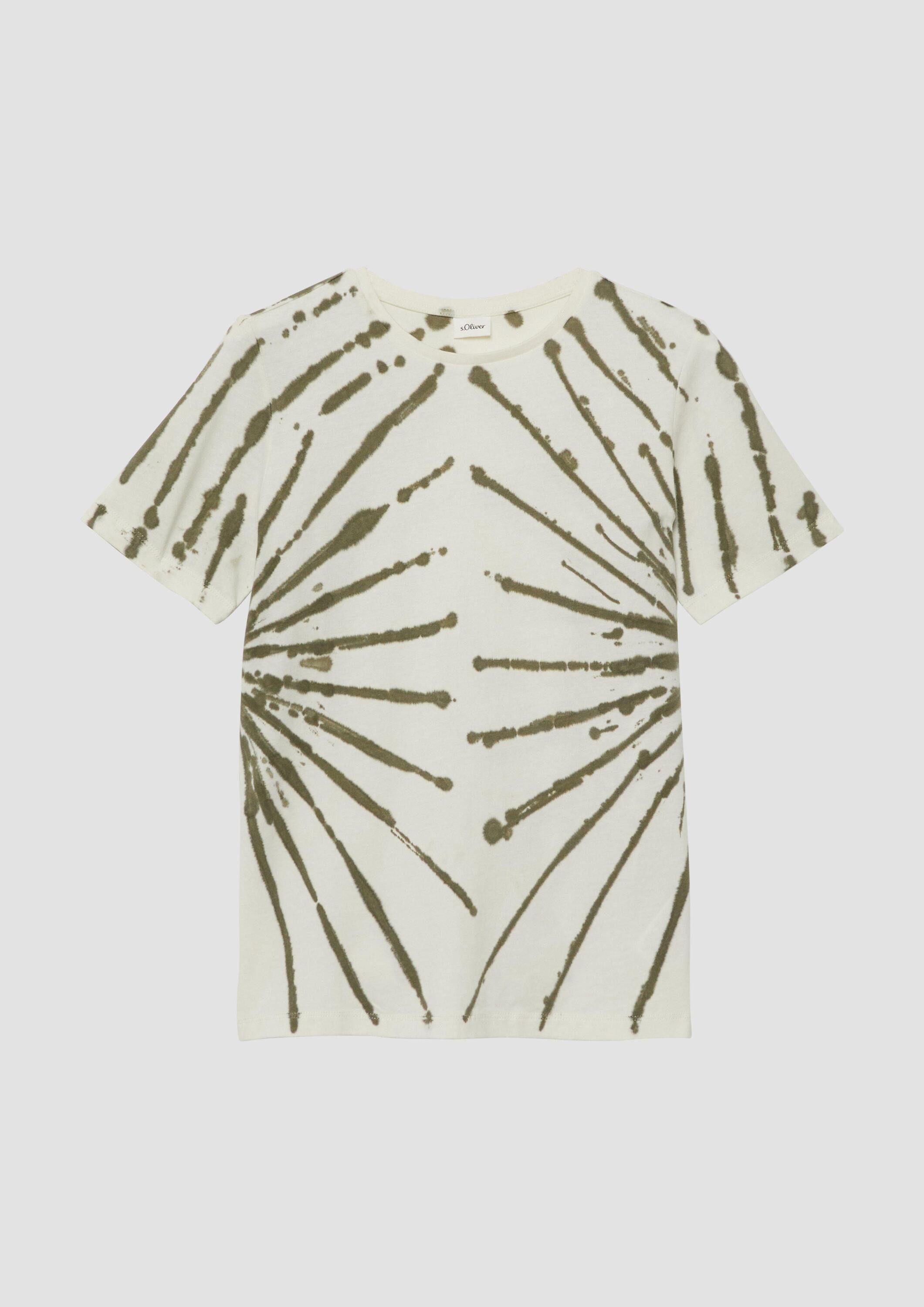 s.Oliver Kurzarmshirt T-Shirt T-Shirt mit Batik-Muster