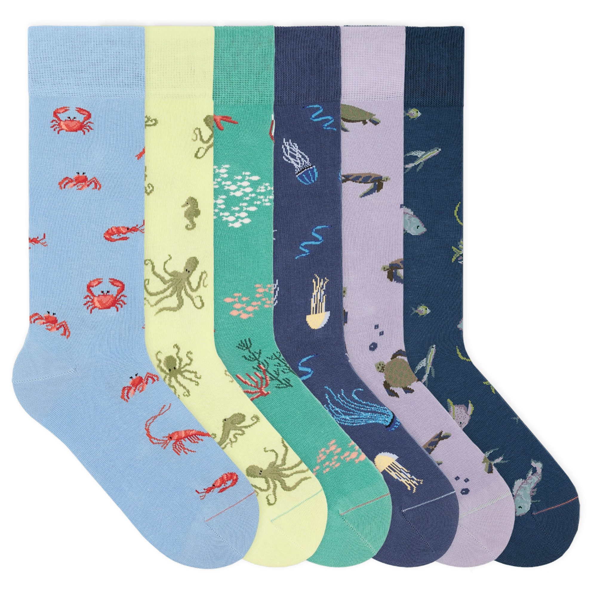 von Jungfeld Socken Signature Icons Set Bio-Baumwolle 35-46 Unisex (6-Paar, 6 Paar)