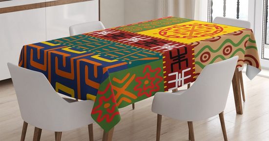 Abakuhaus Tischdecke »Farbfest Waschbar Für den Außen Bereich geeignet Klare Farben«, Stammes Primitive Tribal