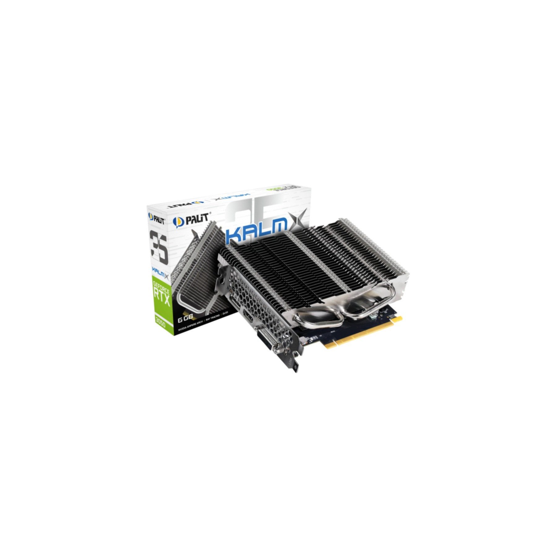 Palit GeForce RTX 3050 KalmX Grafikkarte, Max. Auflösung: 7680 x 4320 Pixel