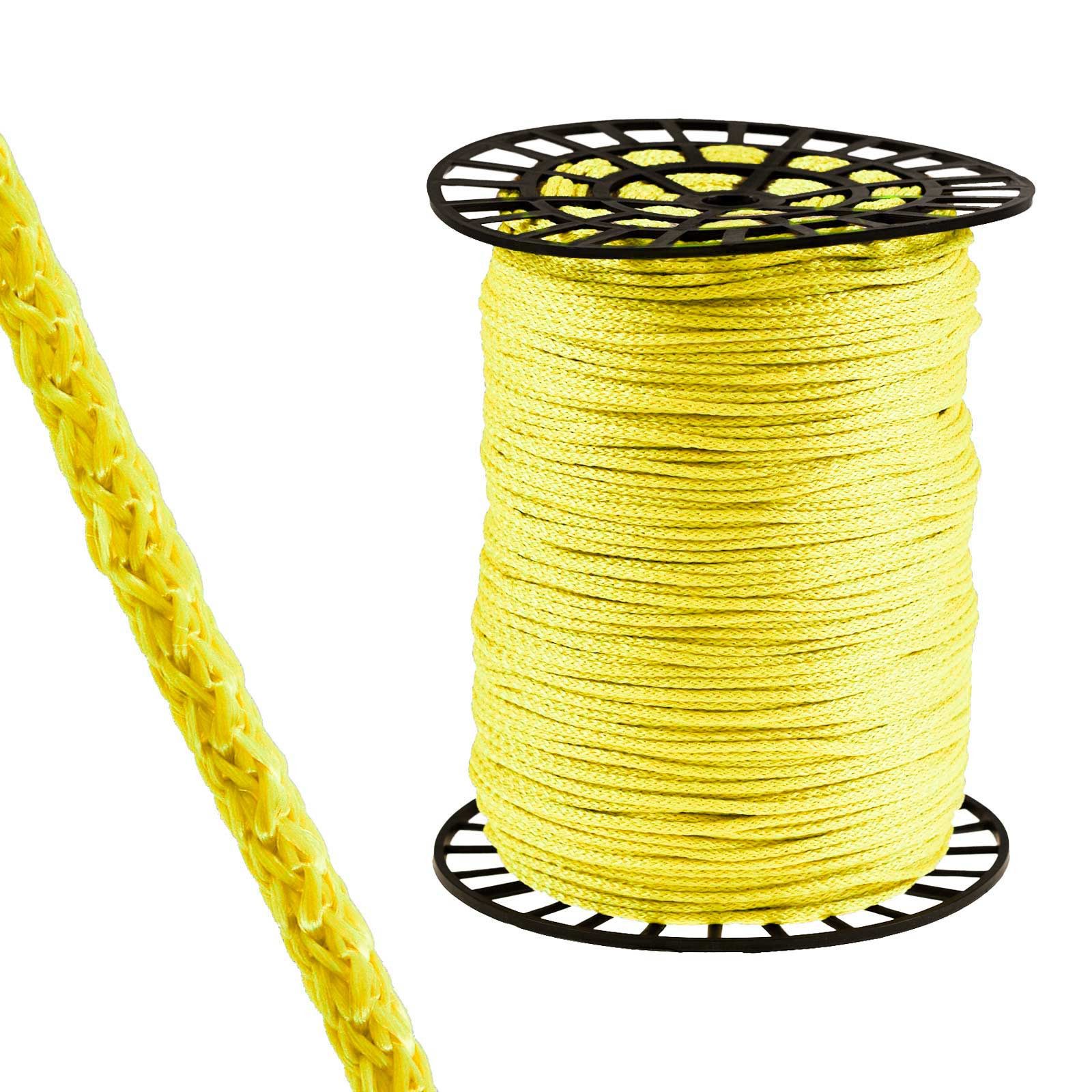 maDDma Seil 350m Polypropylenkordel Ø 4mm auf Rolle, gelb