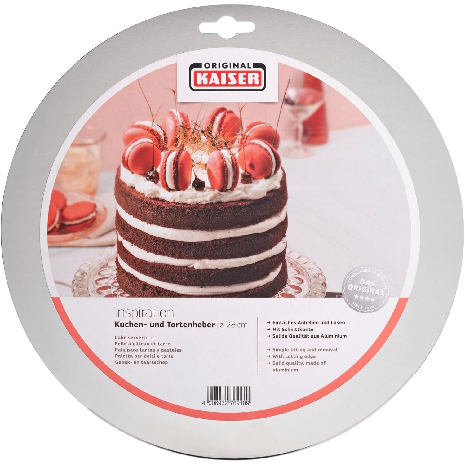 Kaiser Backformen Kuchenheber KAISER Tortenheber Kuchenheber Alu 28cm silber