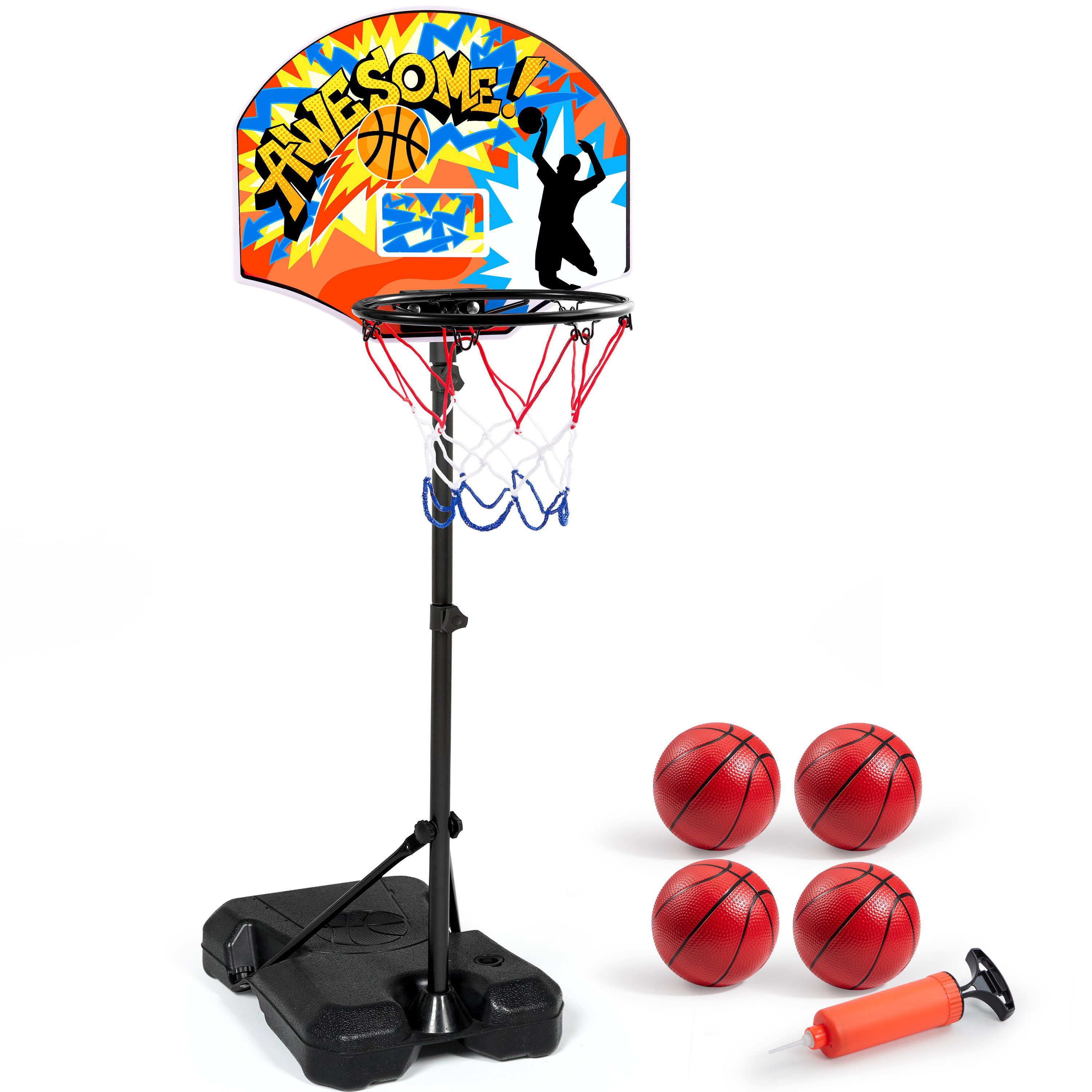JOYIN Basketballkorb JOYIN 6 Fuß hohes, höhenverstellbares Basketballtor für Kinder