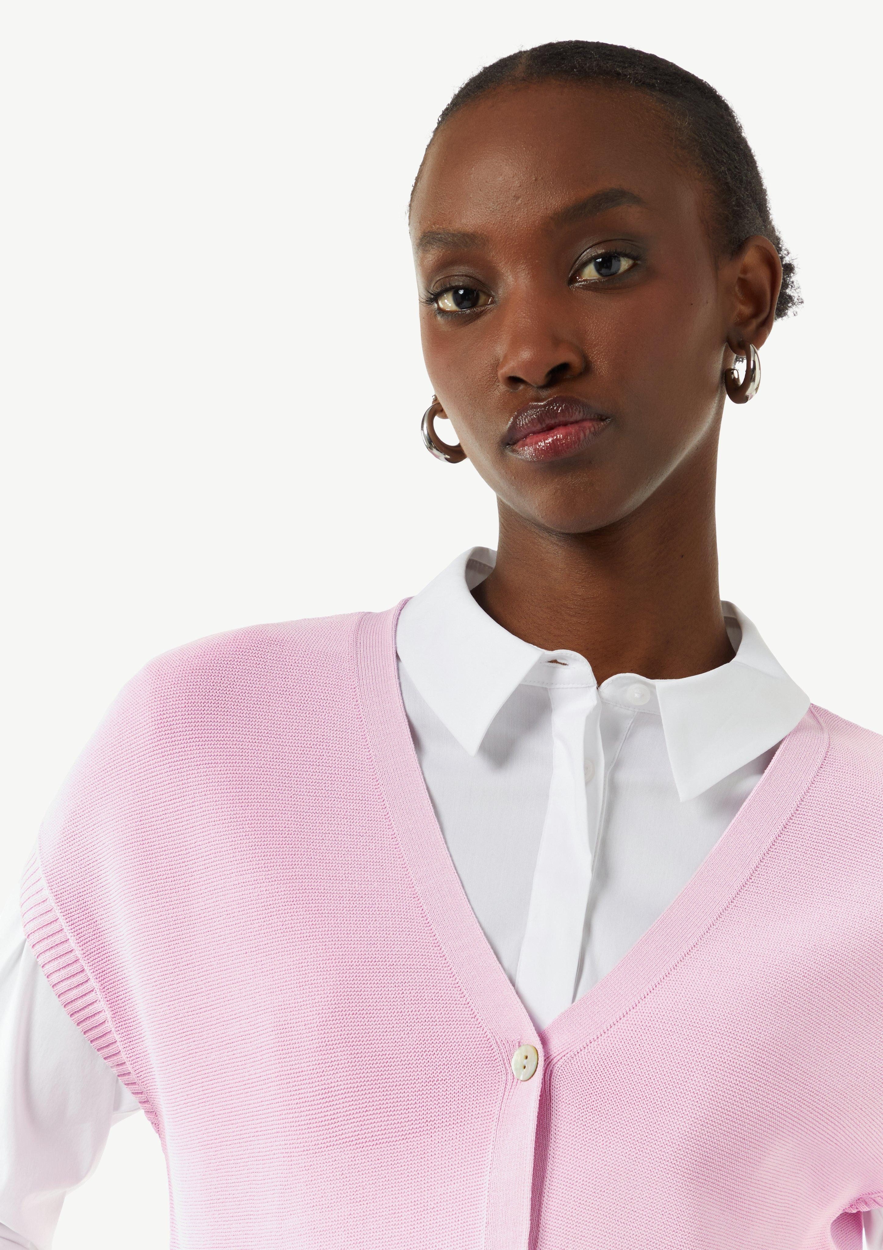 Comma Strickjacke Kurze Strickjacke mit V-Ausschnitt günstig online kaufen
