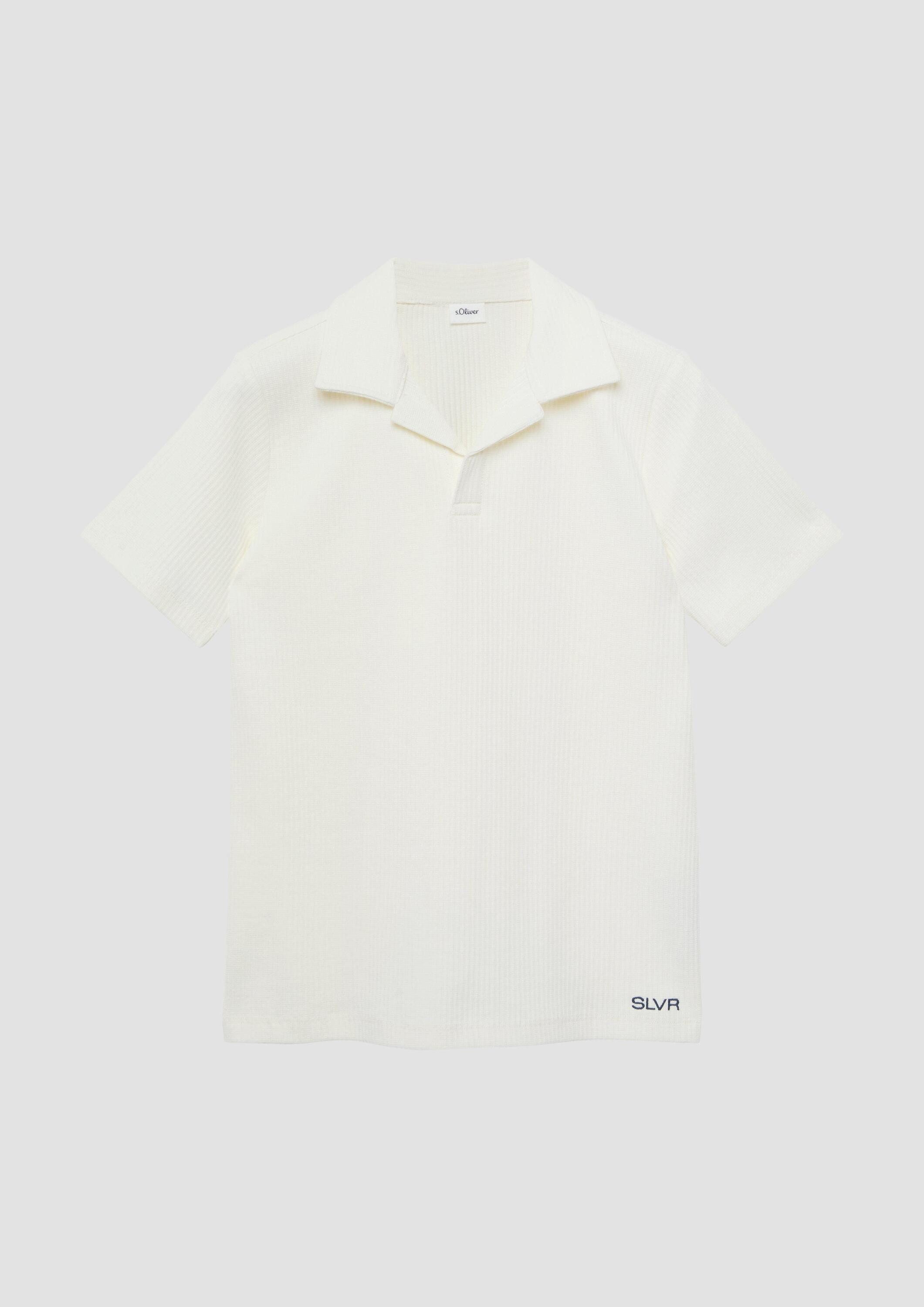 s.Oliver Kurzarmshirt Polo-Shirt Strukturiertes Poloshirt