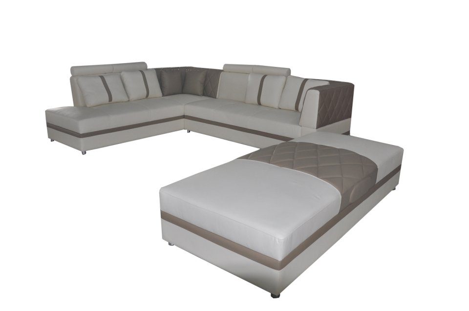 JVmoebel Ecksofa Ecke Leder Modern XXL Couch Wohnlandschaft Ledersofa Sofa L-Form, Made in Europe