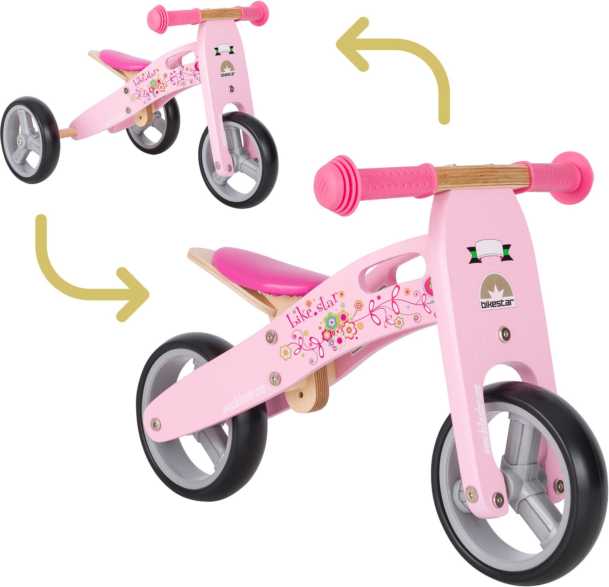 Bikestar Laufrad 2-in-1 7 Zoll