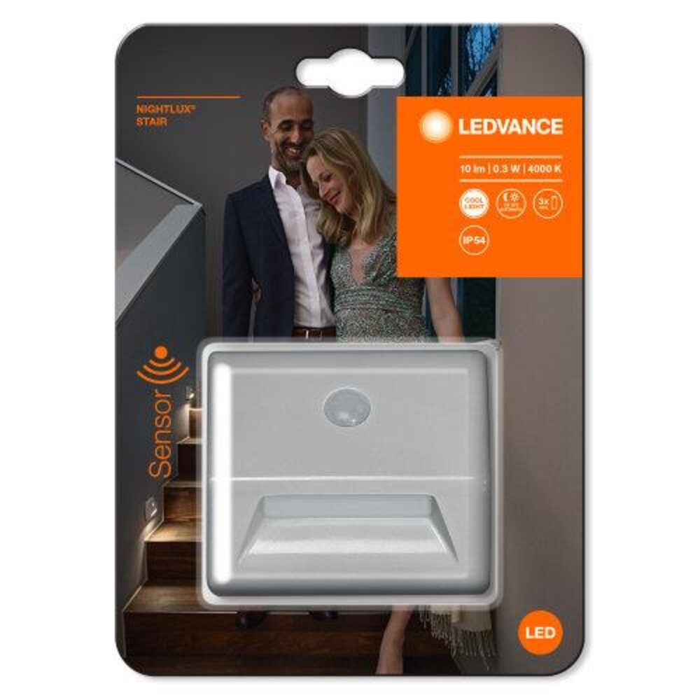 Ledvance Nachtlicht NIGHTLUX® Stair 4000 K 0,25 W 10 lm, 0,25W L28mm, wassergeschützt, kaltweiß