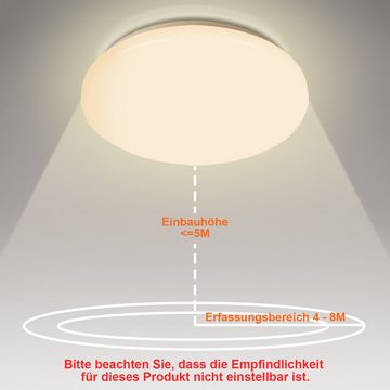 Randaco LED Deckenleuchte 12W LED Deckenleuchte mit Bewegungsmelder Sensor Wohnzimmer Badezimmer