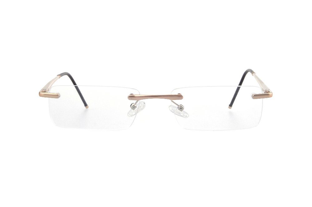 Edison & King Lesebrille Clarity, leichte randlose Brille – entspiegelt – dünne Bügel