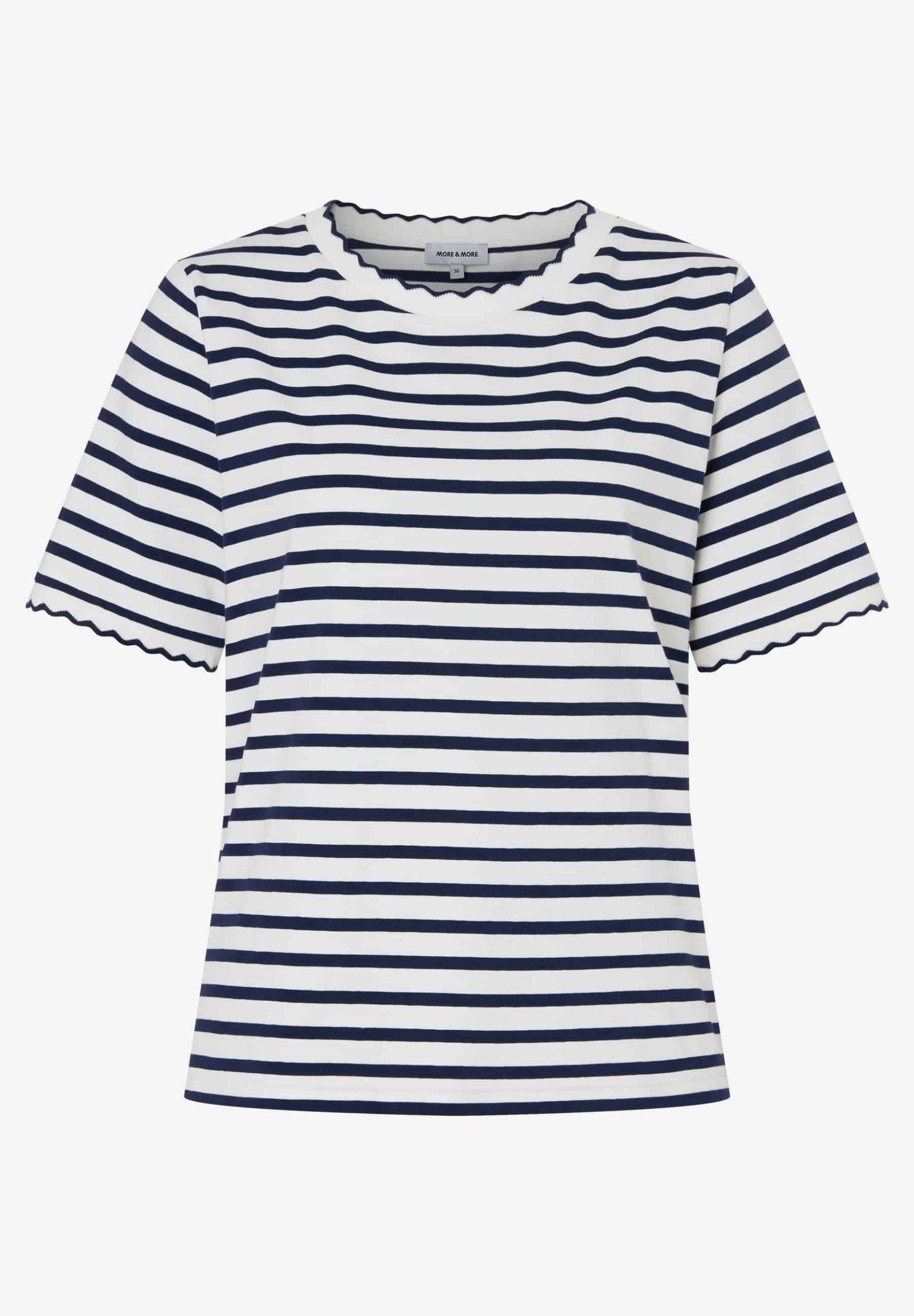 MORE&MORE T-Shirt Shirt with Weavy Rip günstig online kaufen