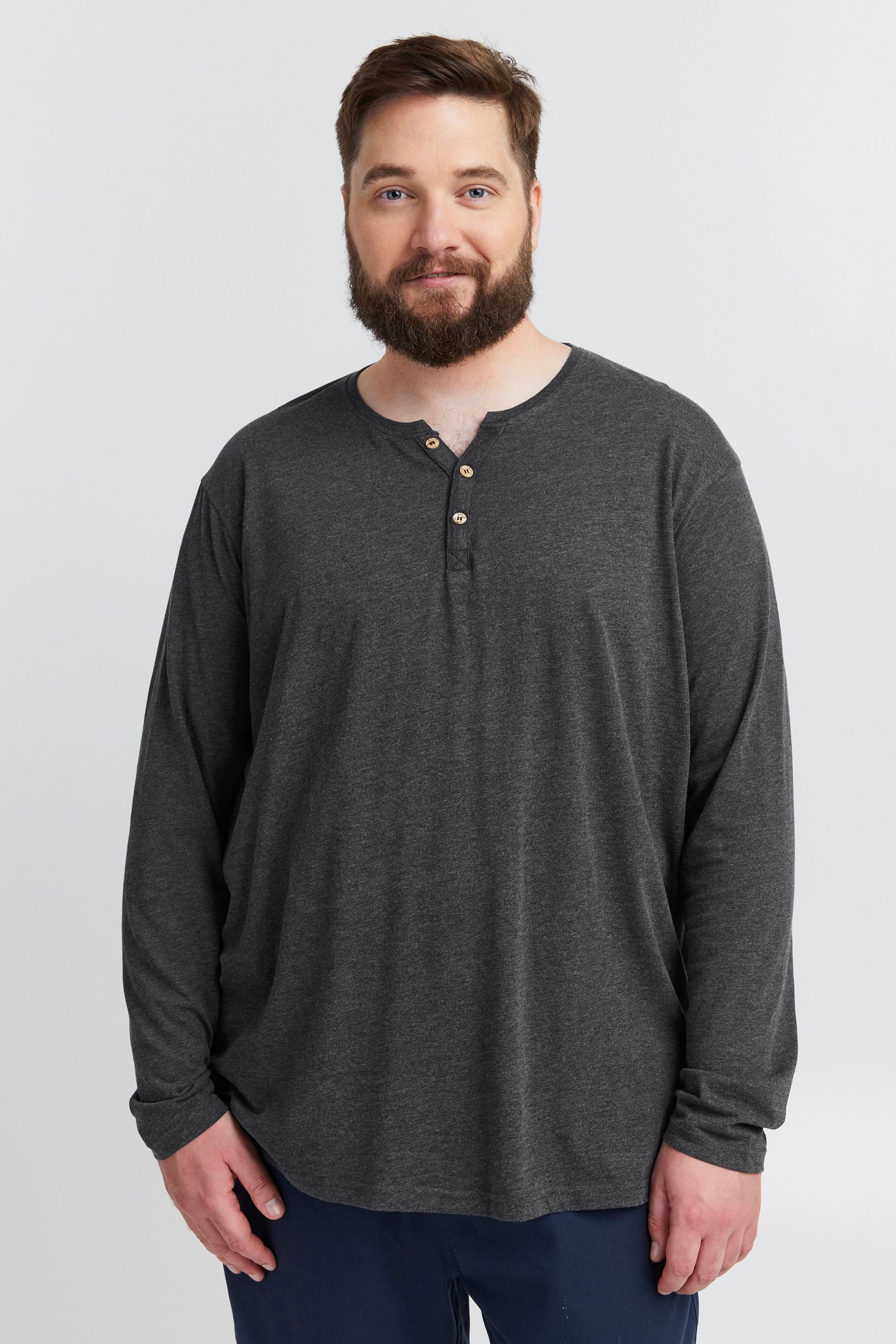 !Solid Longsleeve SDVolko Big & Tall Modisches Oberteil in großen Größen günstig online kaufen