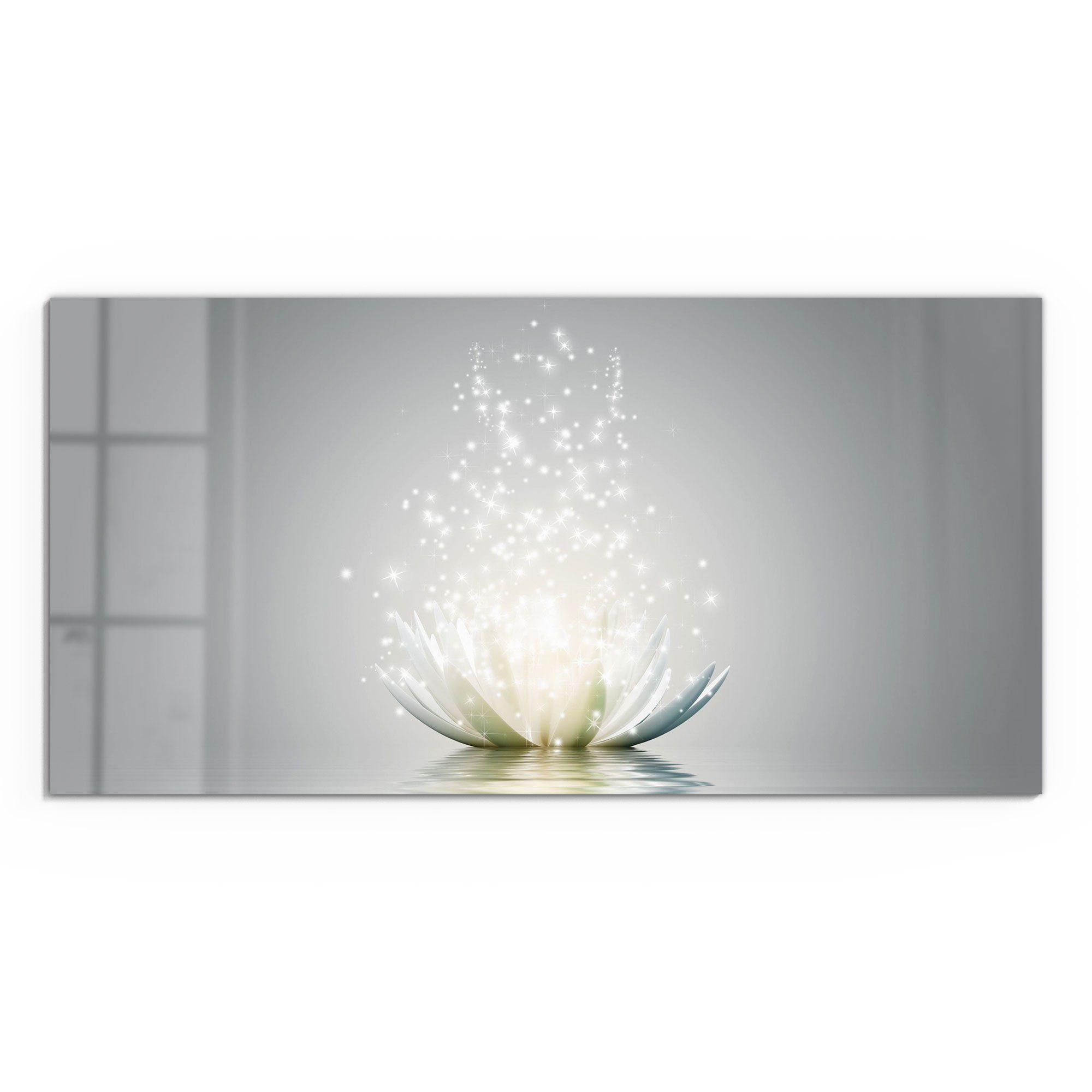 DEQORI Glasbild 'Funkelnde Lotusblüte', 'Funkelnde Lotusblüte', günstig online kaufen