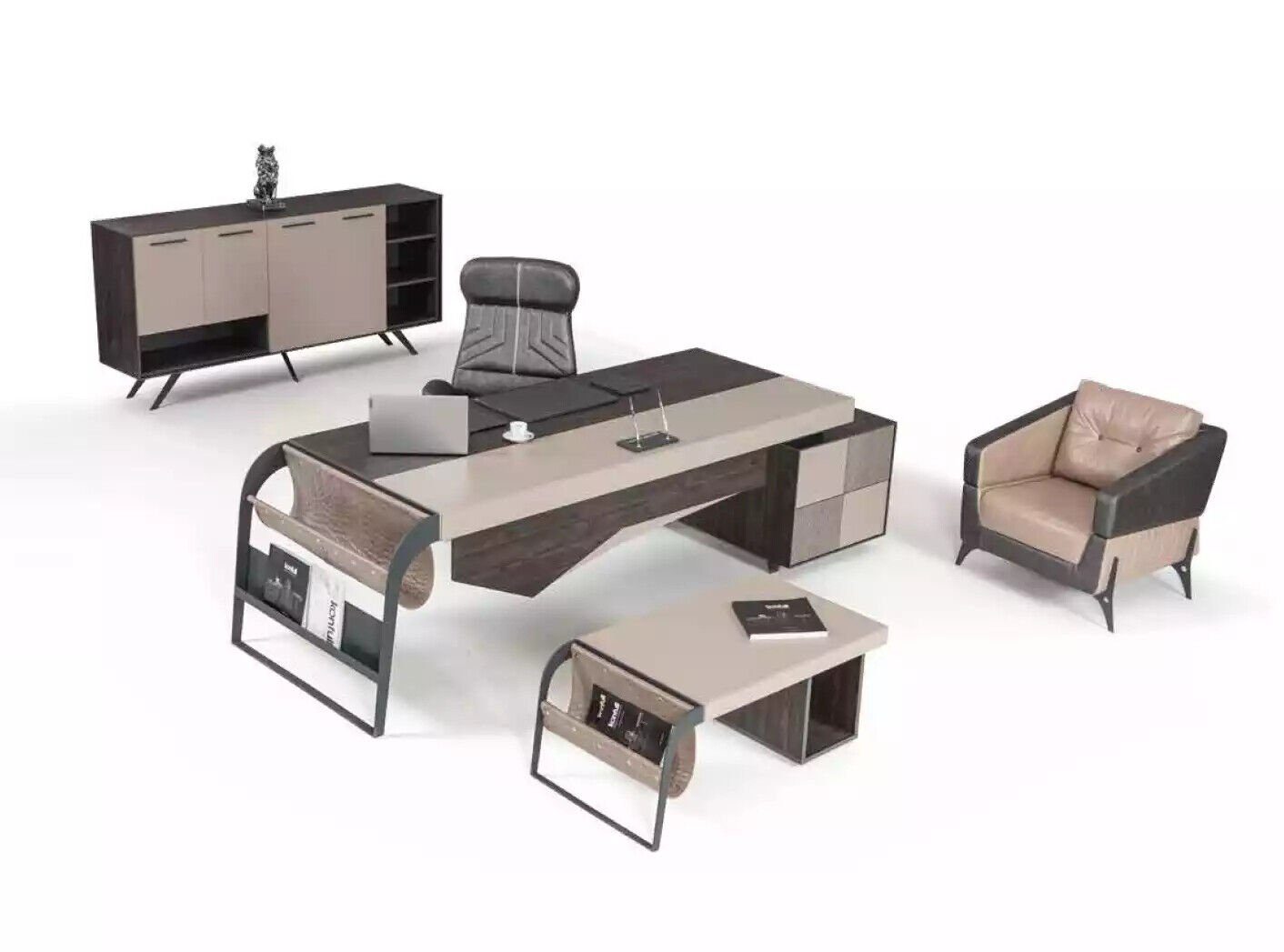 Schrank Kanzlei Schreibtisch JVmoebel Luxus Möbel Büroeinrichtung Komplettes Made In Set Tisch Europe 3tlg,
