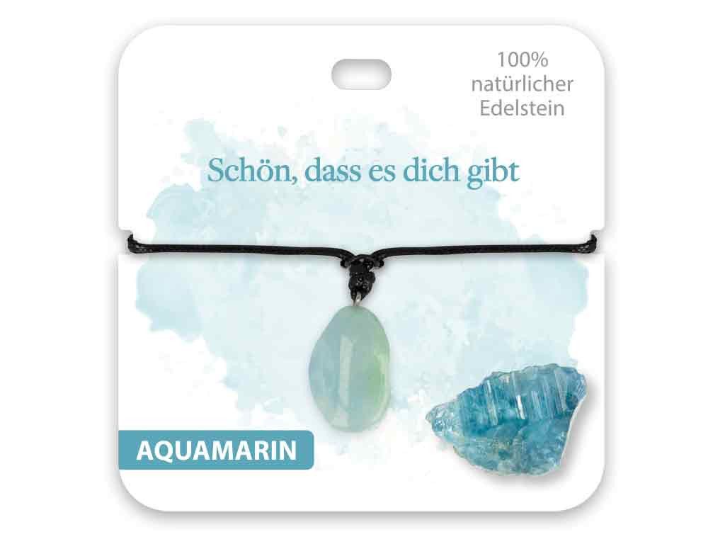 bb Klostermann Kette mit Anhänger BB Klostermann Edelstein Kette Aquamarin Schön dass es dich gibt