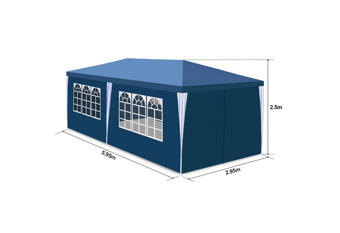 Thumbnail - Clanmacy Pavillon Pavillon Partyzelt Gartenpavillon UV Schutz 3x3m/3x6m mit Seiten