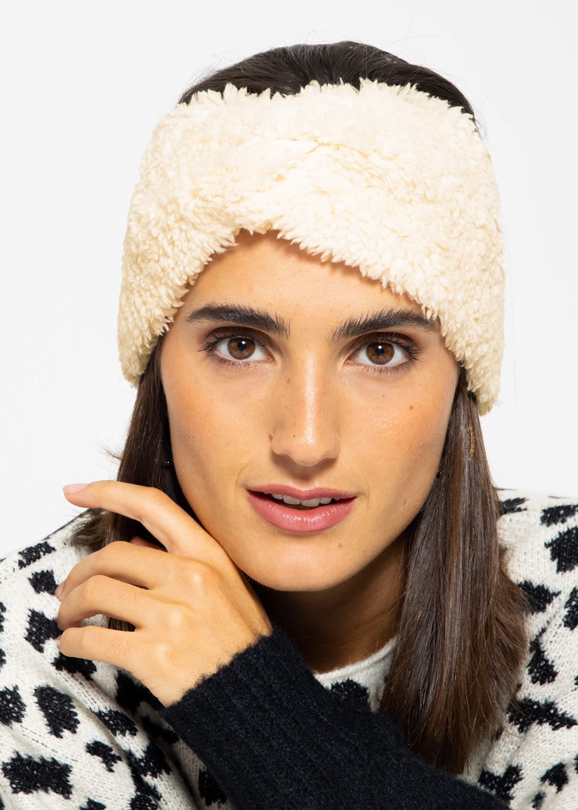 SASSYCLASSY Stirnband Weiches Stirnband Damen in Teddy Textil Winter Warmes günstig online kaufen