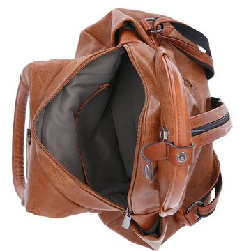 Antonio Umhängetasche Antonio Damen Freizeit Rucksack camel (Stück, Stück), Reißverschluss