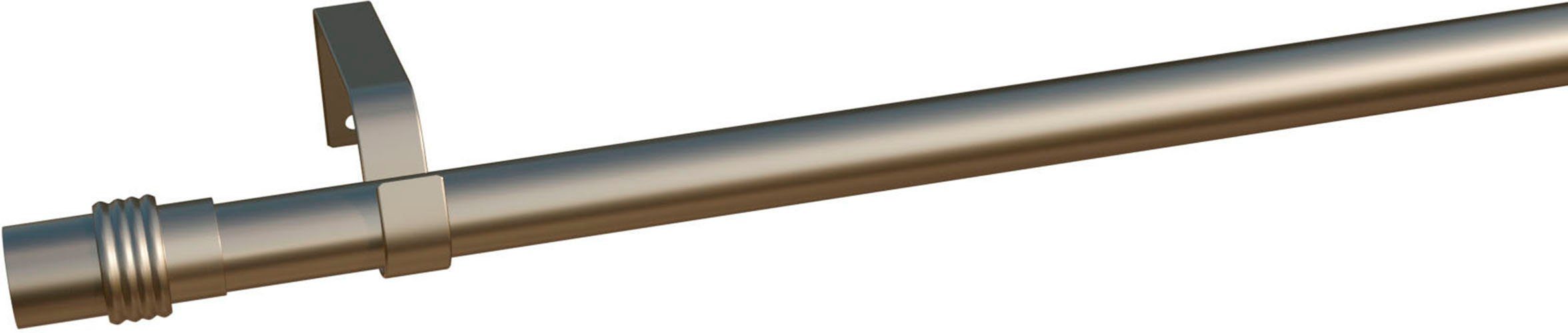 silberfarben Zylinder, Wunschmaßlänge, Eisen 1-läufig, 16 indeko, Ø verschraubt, mit Bohren, mm, Gardinenstange