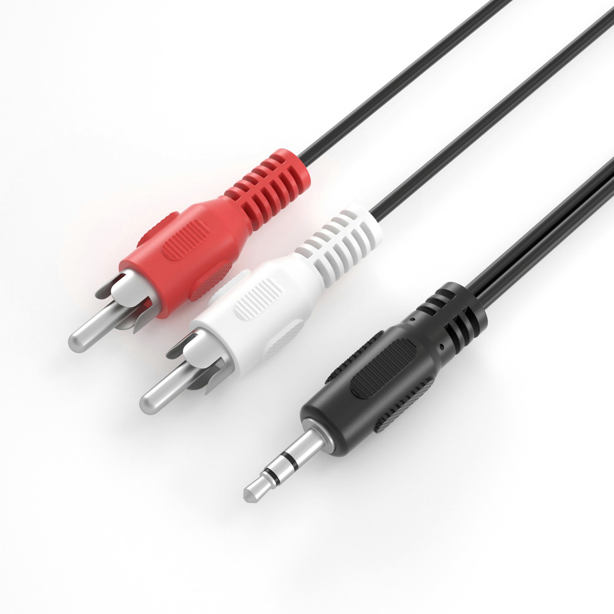3,5mm Klinke Stecker - 2x Cinch Stereo Audio AUX auf RCA Kopfhörer Audio-Kabel