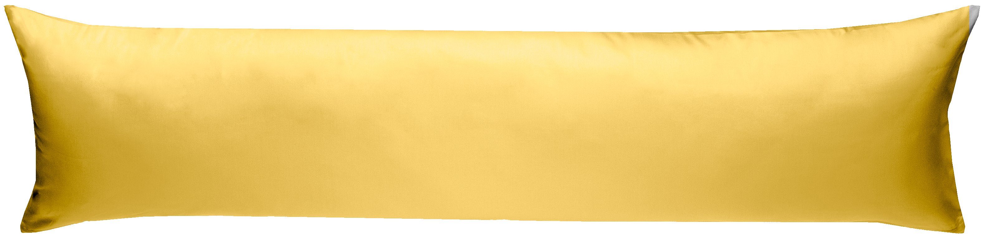 BETTWAESCHE-MIT-STIL Seitenschläferkissenbezug Mako Satin Seitenschläferkissen Bezug 40x145 cm & 40x200 cm einfarbig, (1 Stück)