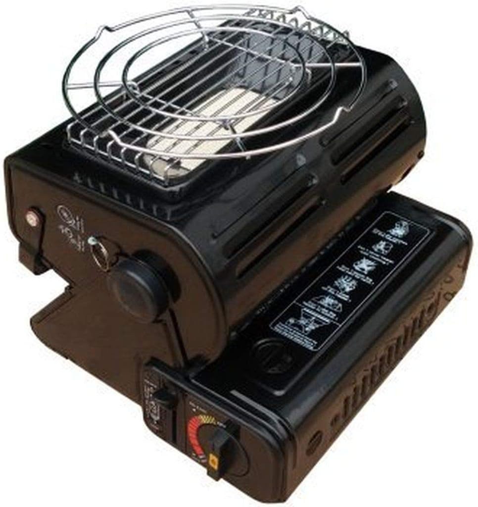 emeco Gaskocher Tragbarer Gasheizung 1,3KW Keramik-Brenner Gazofen heizung Camping Gar