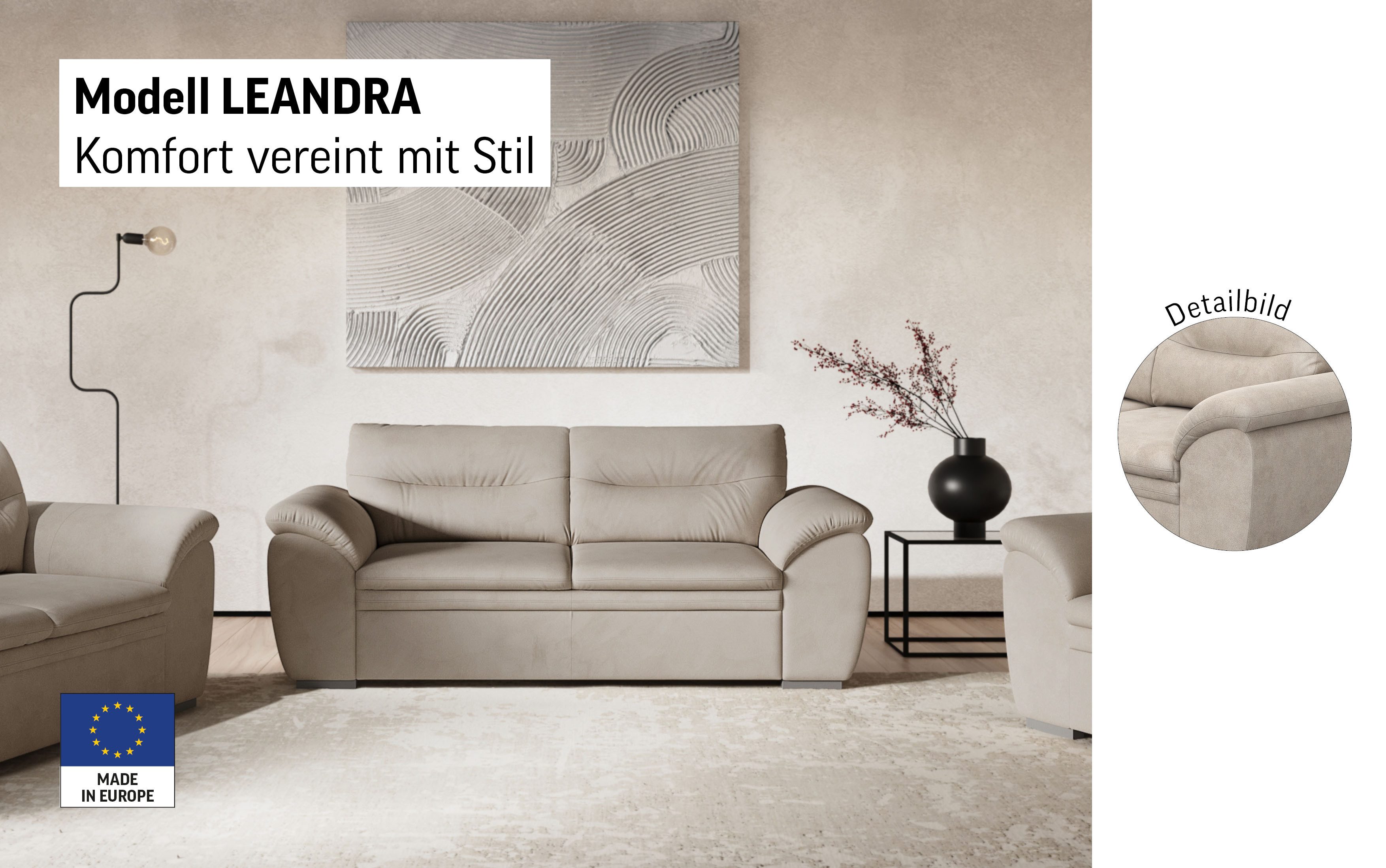 COTTA 2-Sitzer Leandra, Polstergarnitur, auch als günstig online kaufen