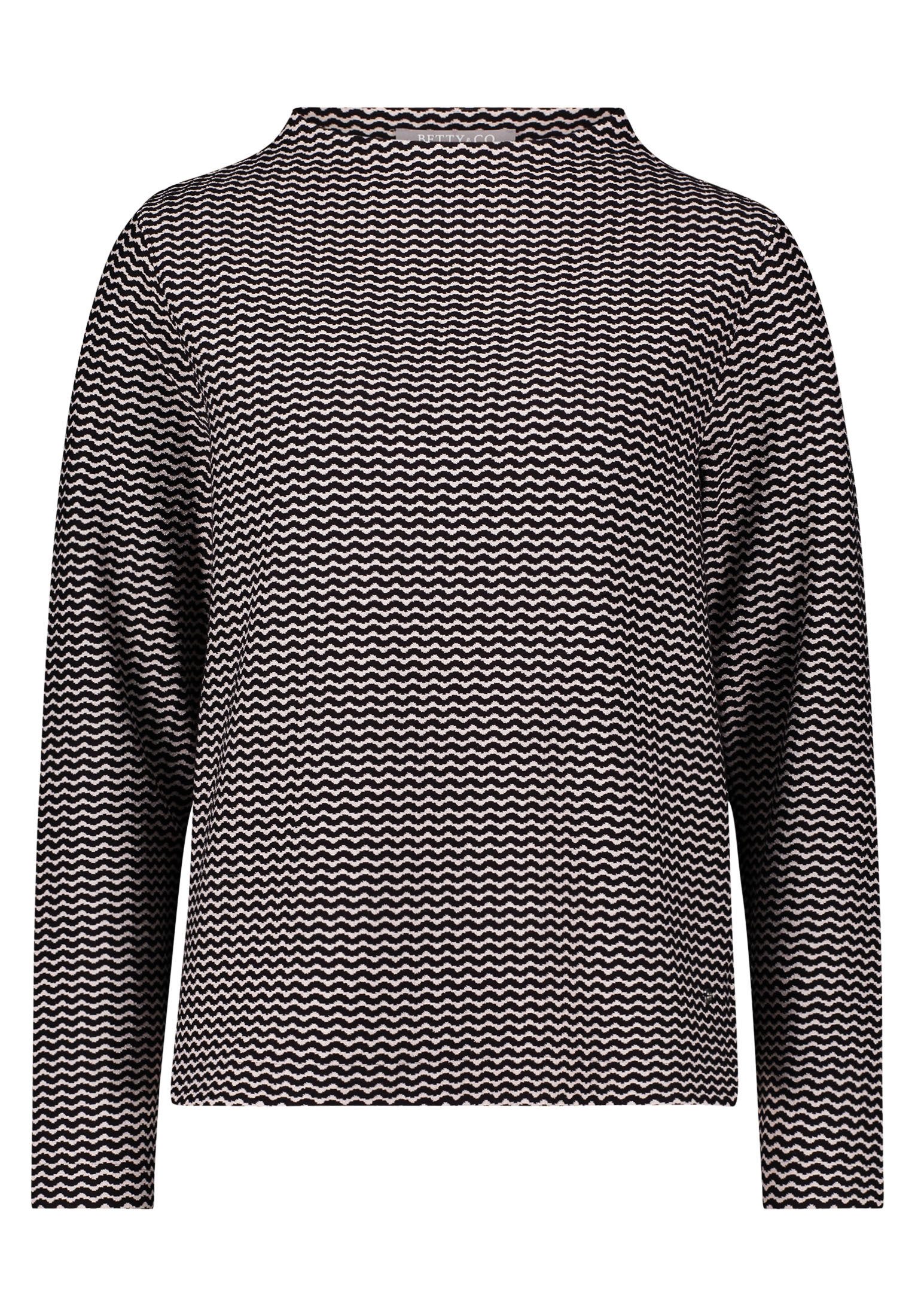 Betty&Co Kurzarmshirt Damen Casual-Shirt mit Wellenstruktur (1-tlg) Struktu günstig online kaufen