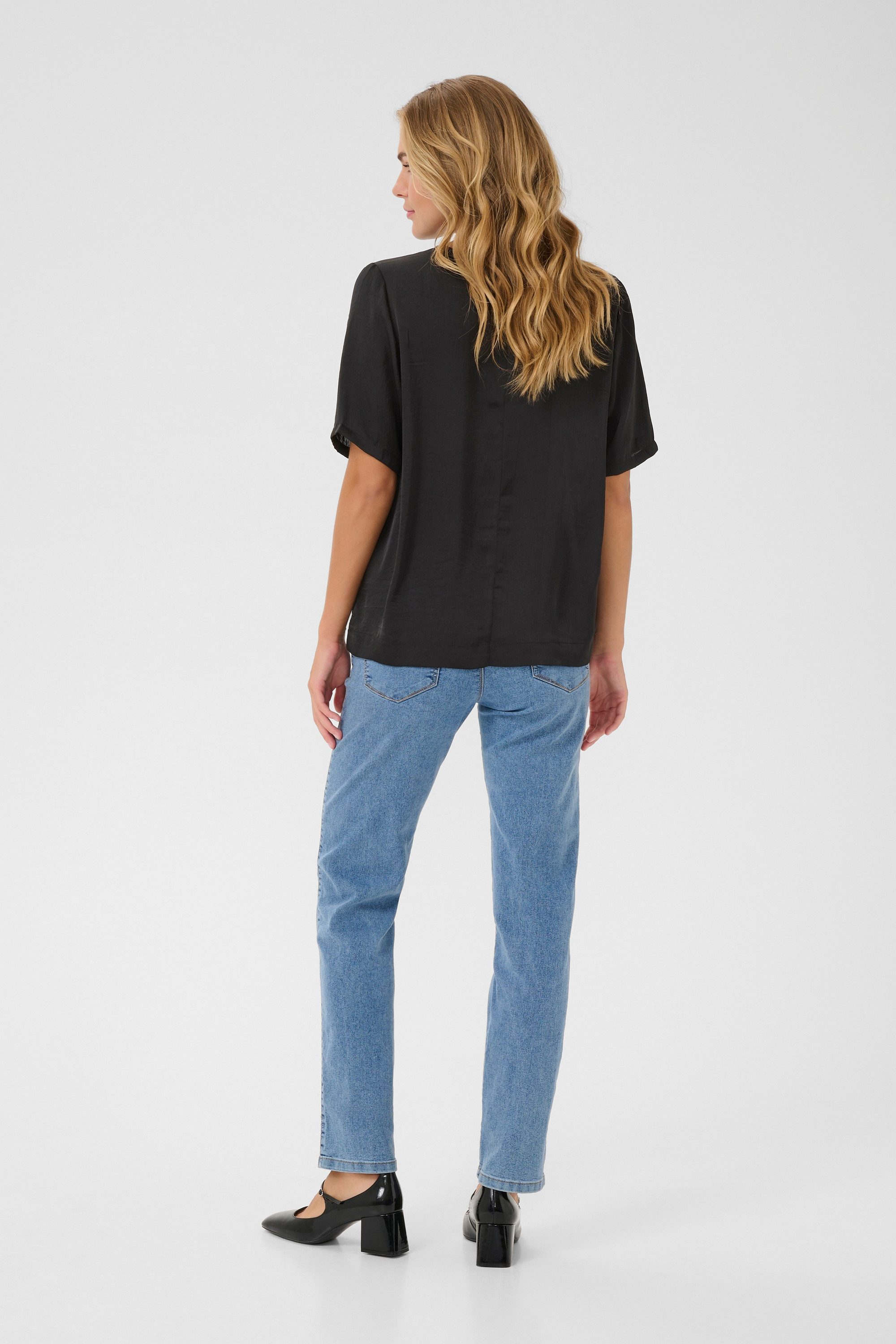 KAFFE Kurzarmbluse Kurzarm-Bluse KAariel