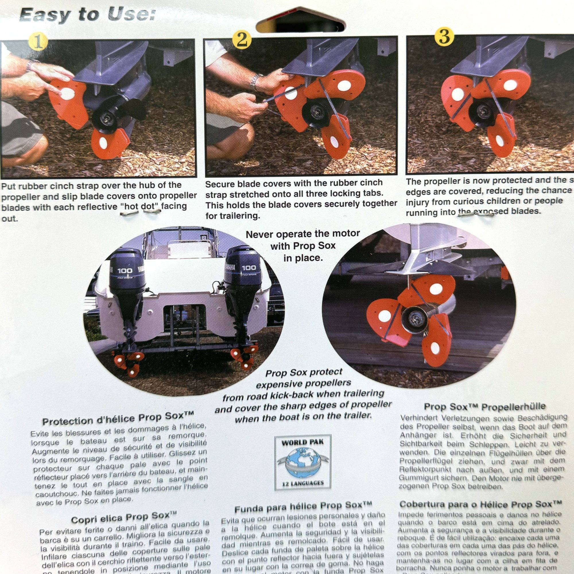 Davis Instruments Motorboot Motorboot Aussenboarder Propeller Kappen 3 Flügel Transport Schutz rot