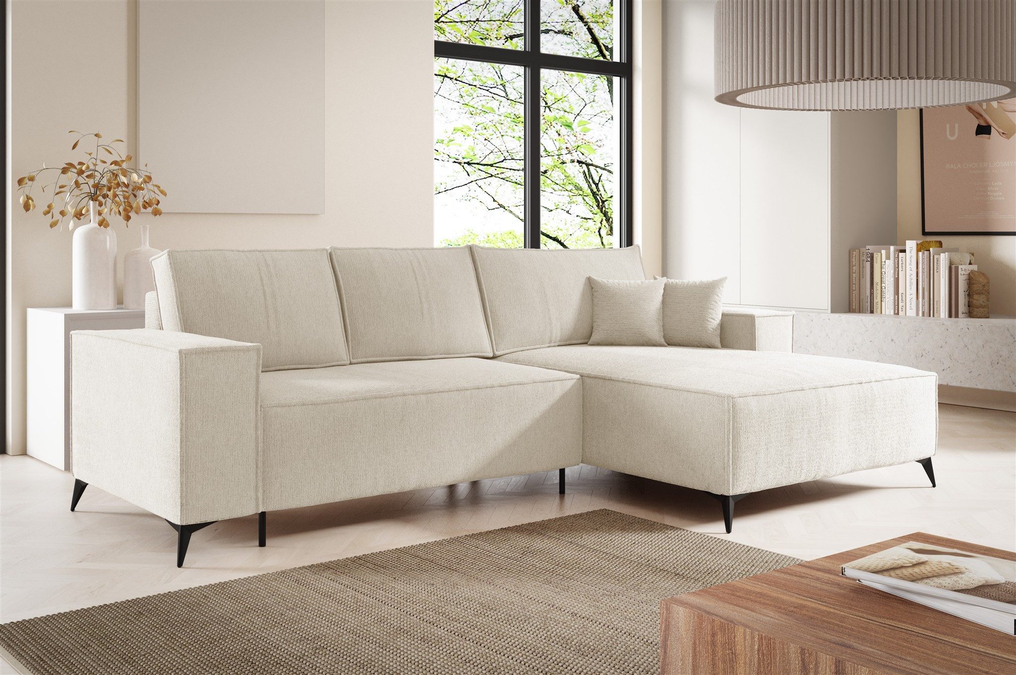Ecksofa Schlafsofa Sofa FUN DANIA in Polsterstoff Aragon