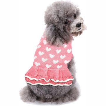 Lubgitsr Hundepullover Hundepullover, Warmer Hund Katzenpullover Kleidung Haustiermantel - S