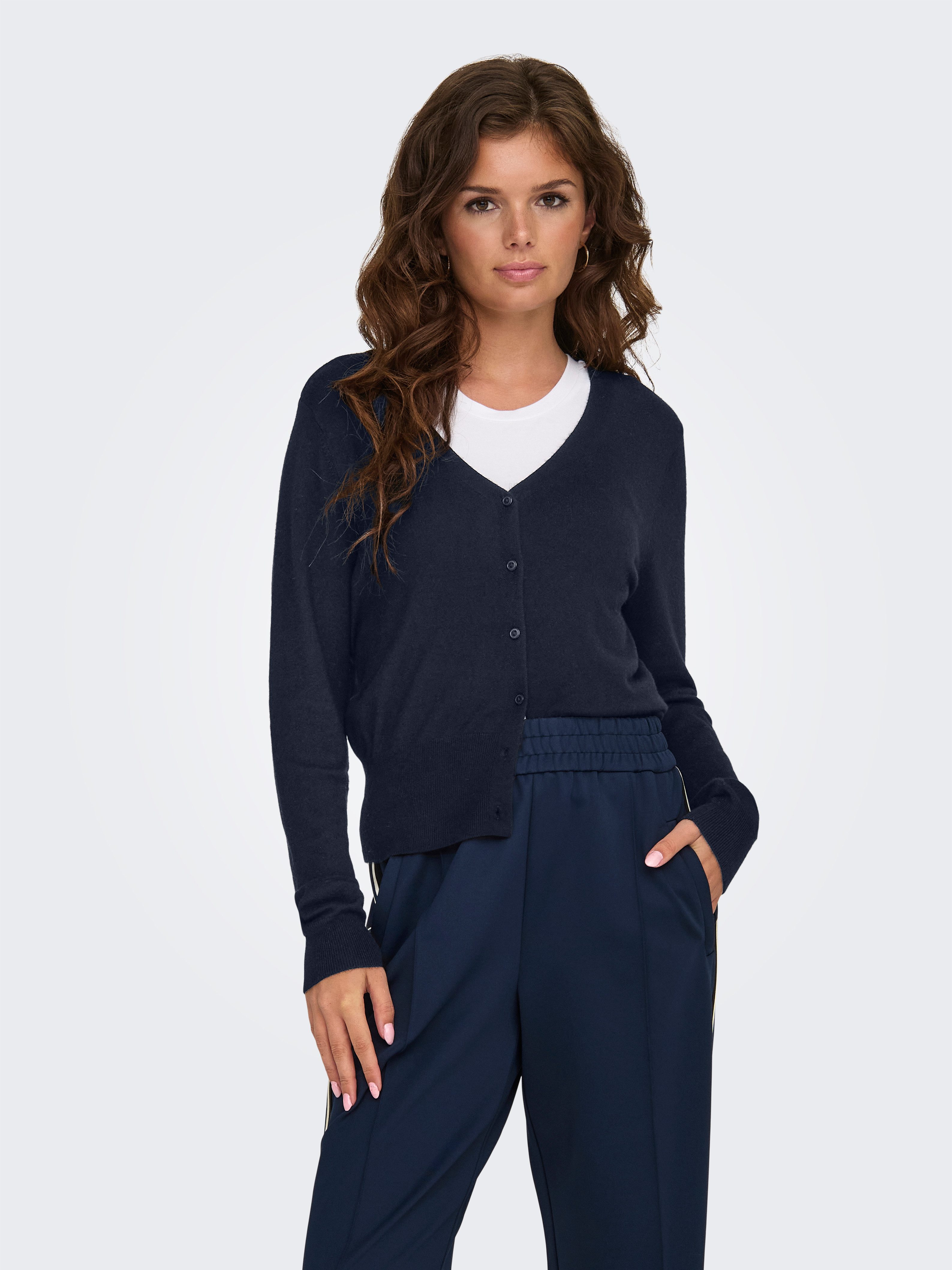 ONLY Strickjacke ONLVENICE LIFE LS VNECK CARDI KNT NOOS günstig online kaufen