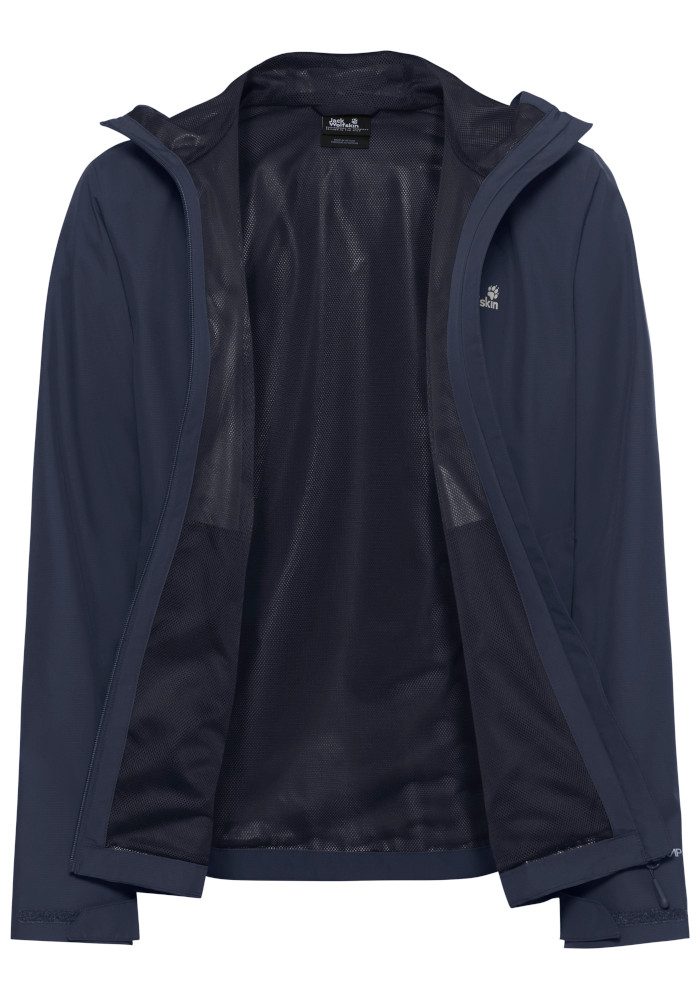 Jack Wolfskin Regenjacke OUTROVERT 2L JKT M mit Kapuze, atmungsaktiv, wasserdicht – Bild 4 von 5