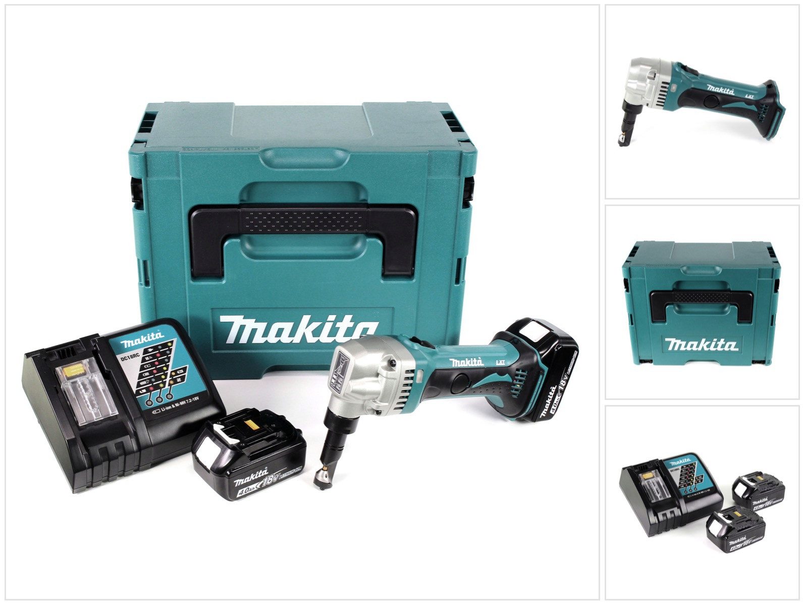 Makita Зубастик DJN 161 RMJ 18V Akku Зубастик Schere + 2x Akku 4,0Ah + Schnellladegerä