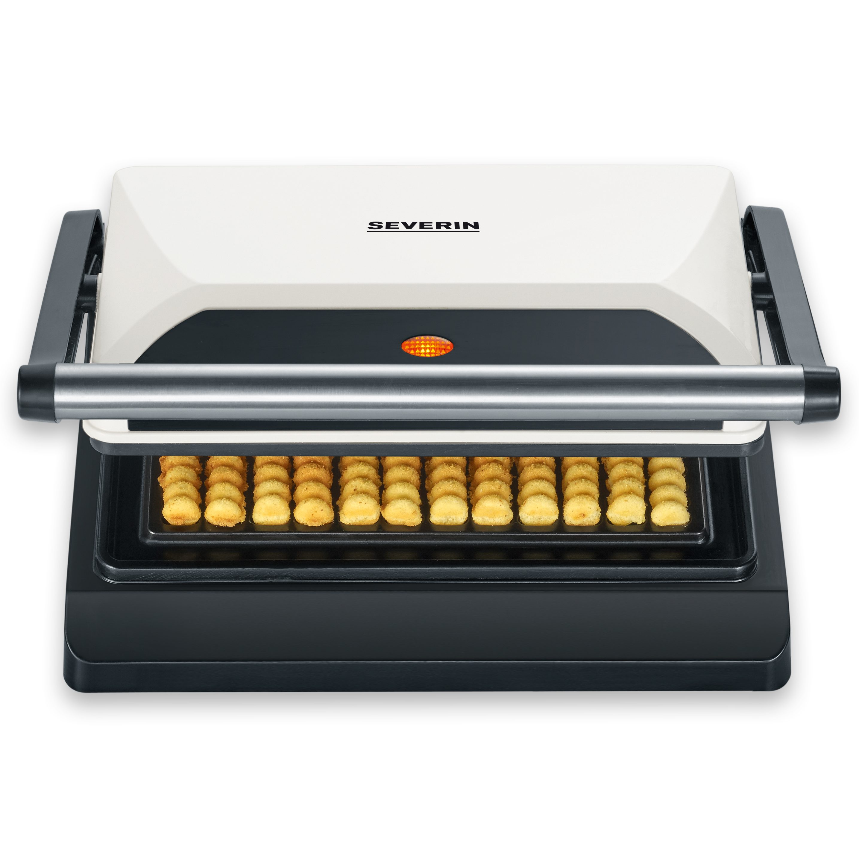 Severin Waffeleisen Waffelpommes-Maker WA 2114, 800 W, Waffeleisen 800W, antihaftbeschichtet, für Kindergeburtstage & Partys