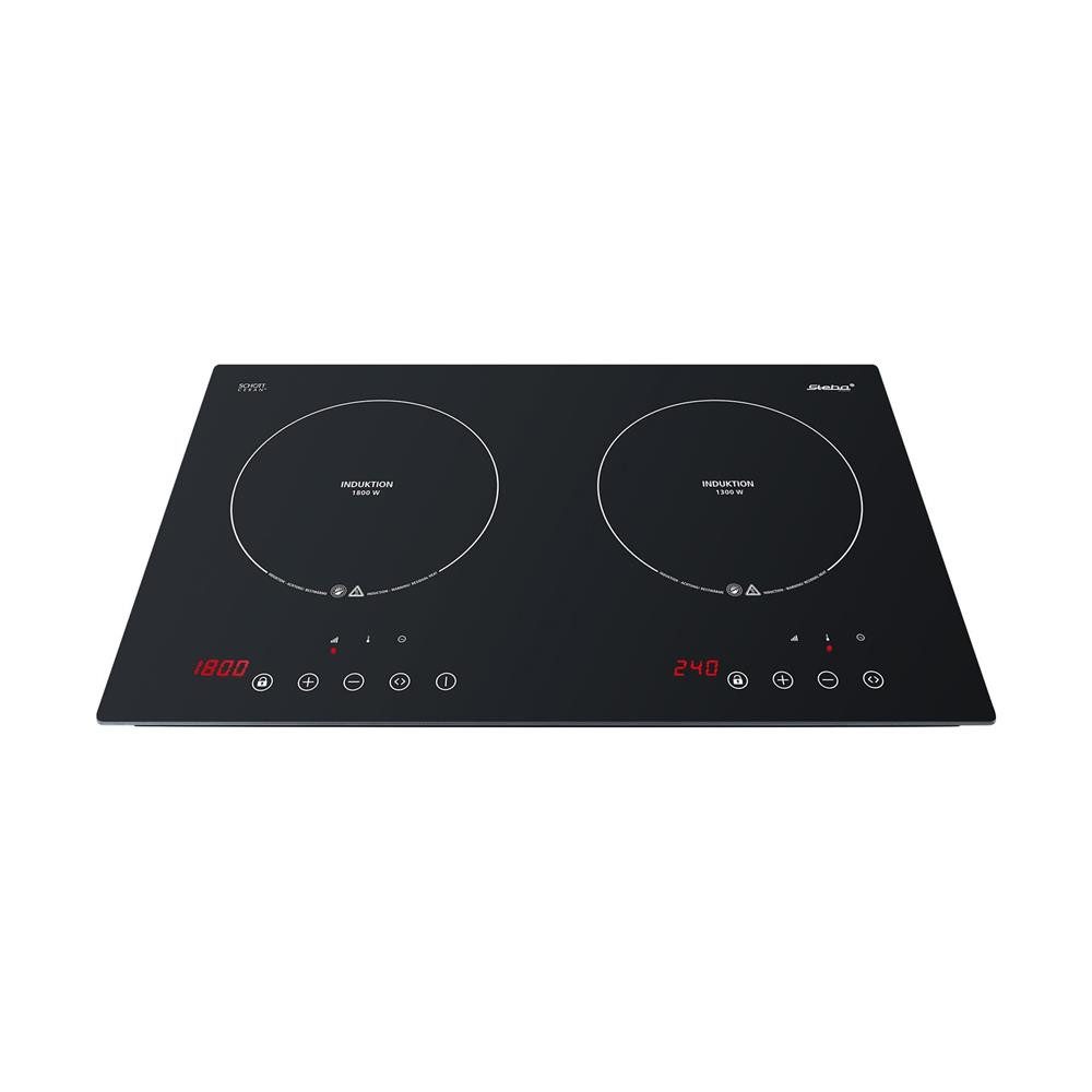 Steba Induktions-Kochfeld, Kochplatten, 3100 Watt, Touch-Control, Timer, einbaufähig