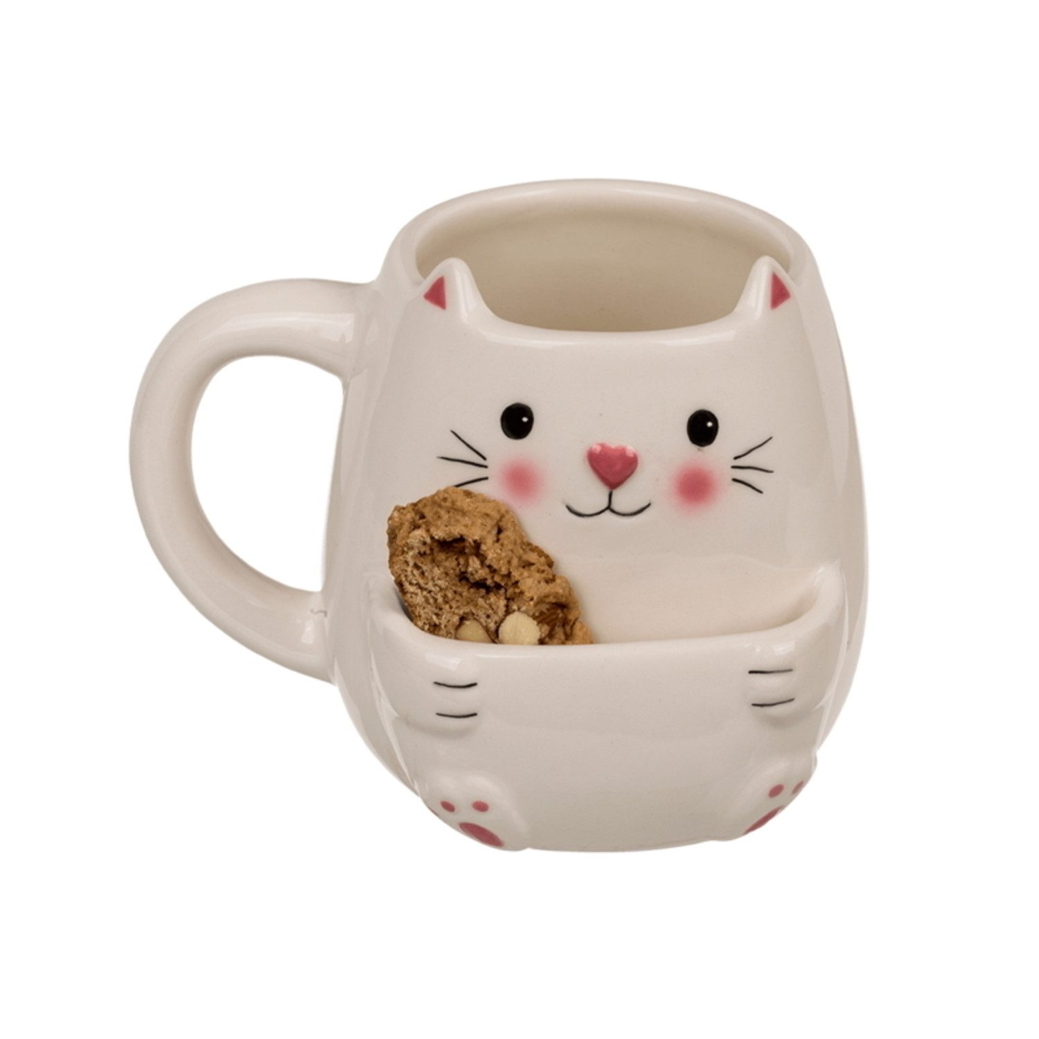 Out of the Blue Tasse Katze Kaffeebecher mit Keksfach