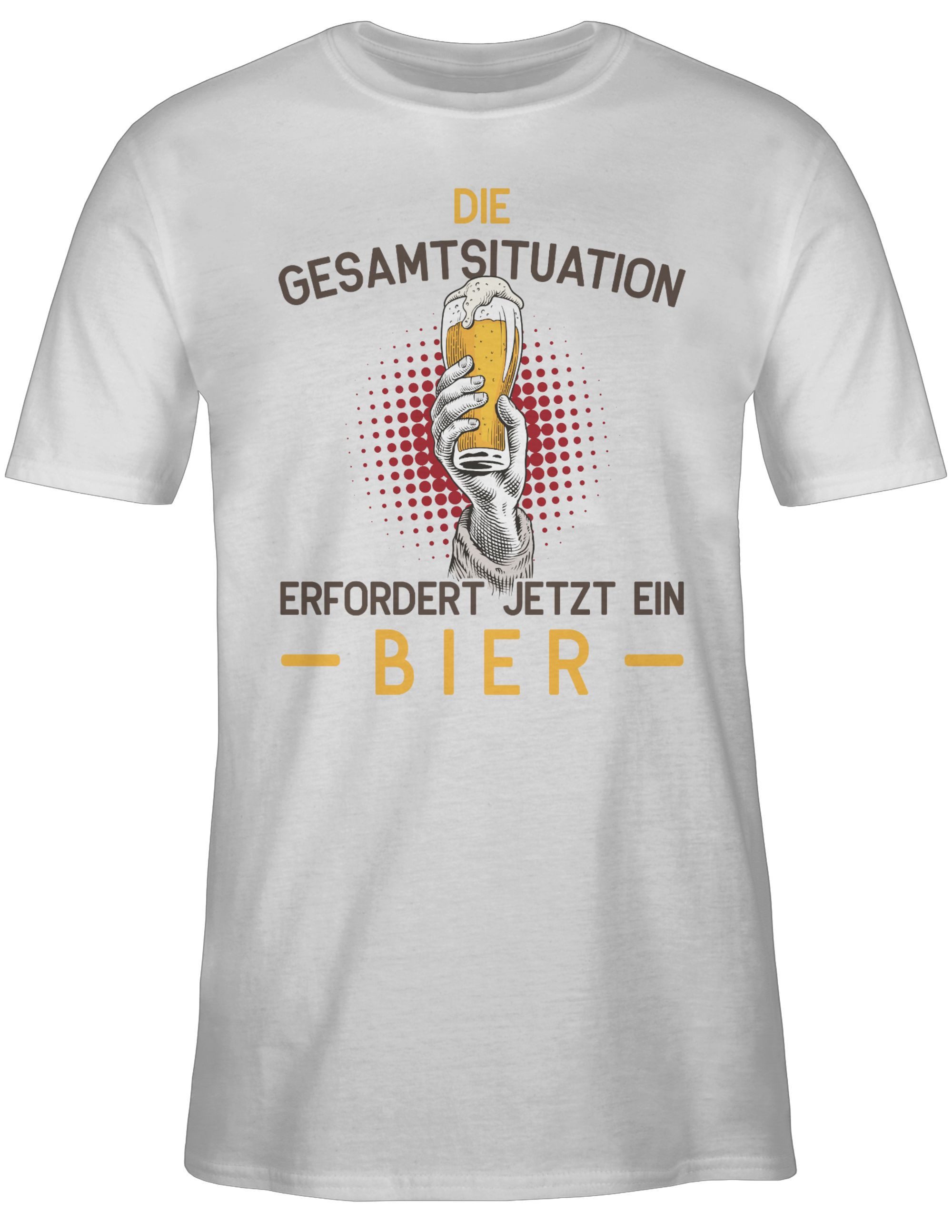 T-Shirt Die Gesamtsituation erfordert jetzt ein Bier - Geschenk Lustig Vaterta
