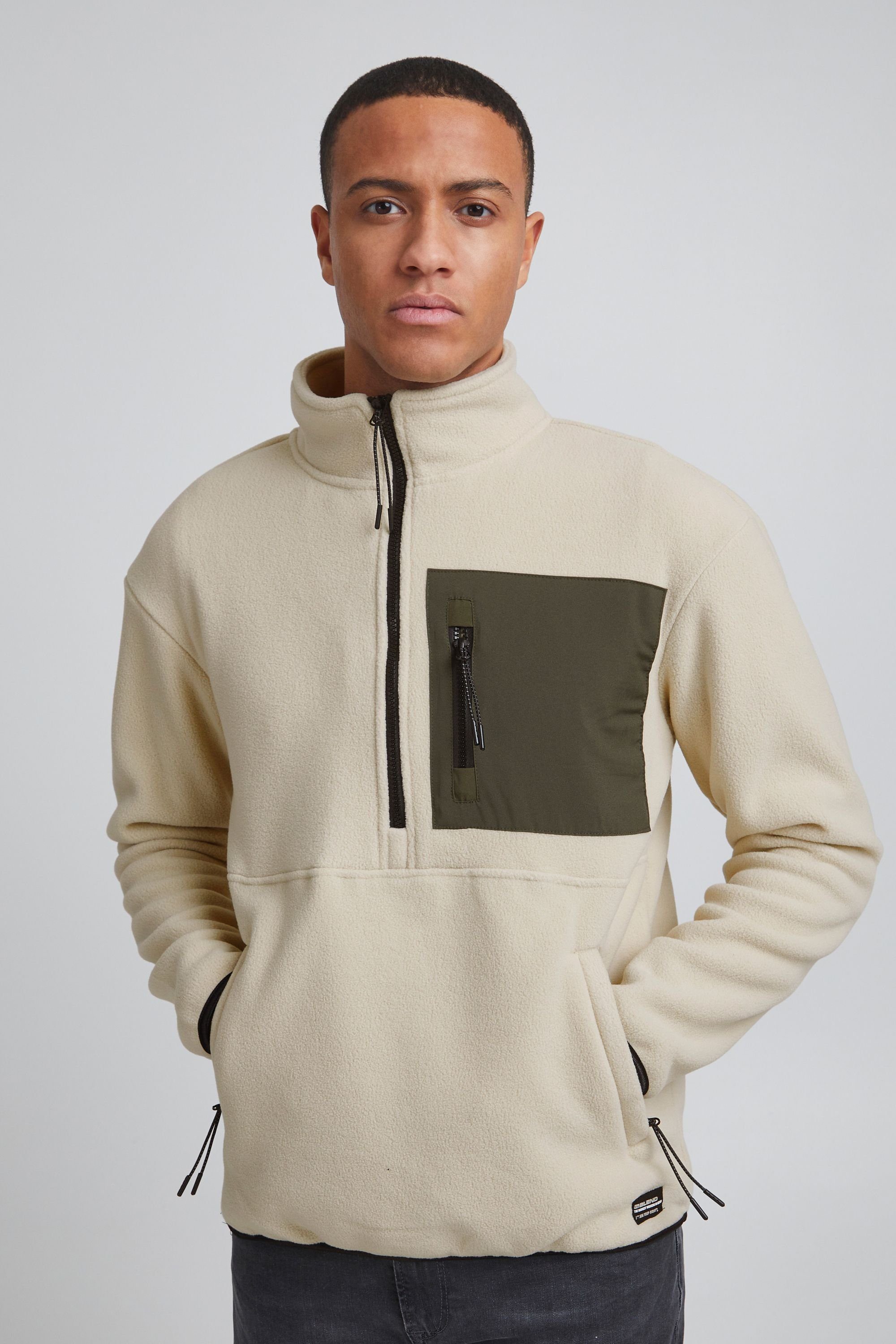 Blend Sweatjacke BHSweatshirt Kuschelige Teddy-Zip-Jacke