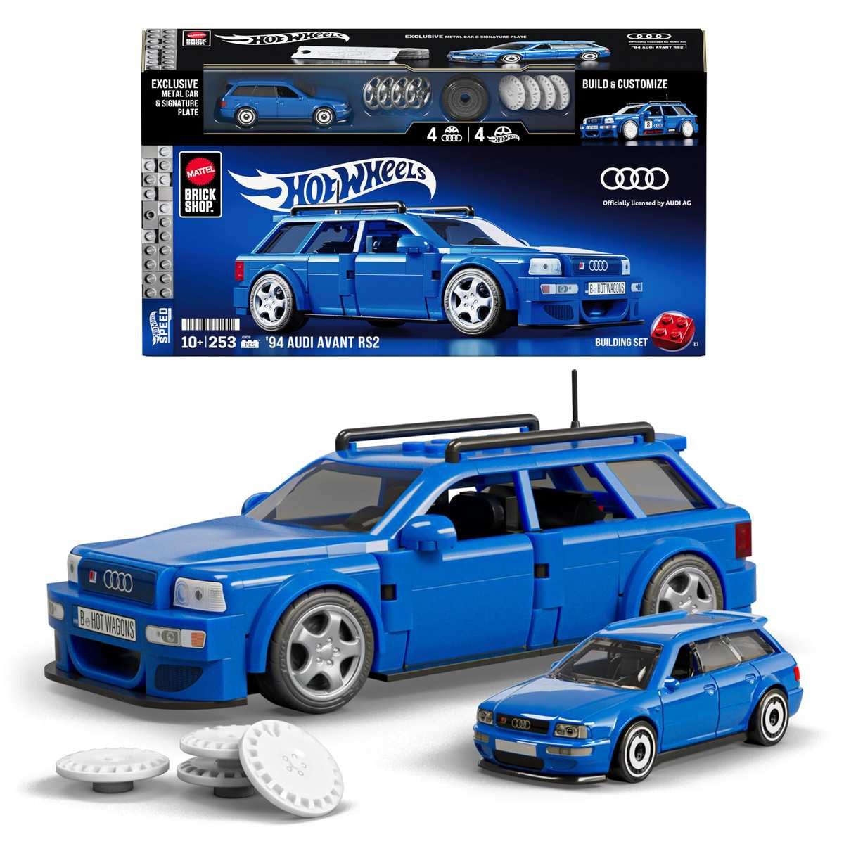 Mattel® Modellauto Mattel Brick Hot Wheels Speed Series ’94 Audi Avant RS2 253-tlg. JGR28