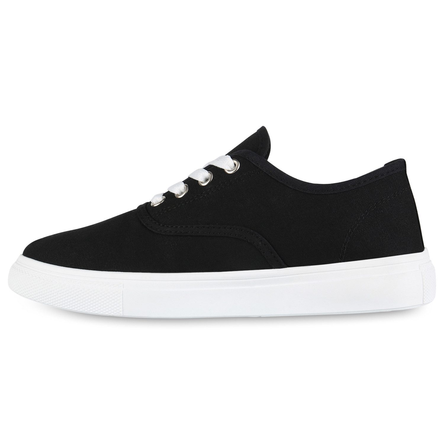 VAN HILL 20609536 PI 188 Damen Sneaker Black 36 Sneaker Damen Sneaker Low Schnürer Bequeme Basic Stoff