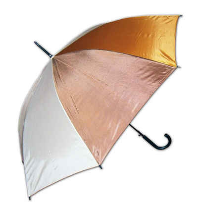 Stockregenschirm Automatik STOCKSCHIRM Ø105cm Regenschirm 1105 (Braun/Orange/Creme), 85cm lang Stockregenschirm Regenschirm Schirm