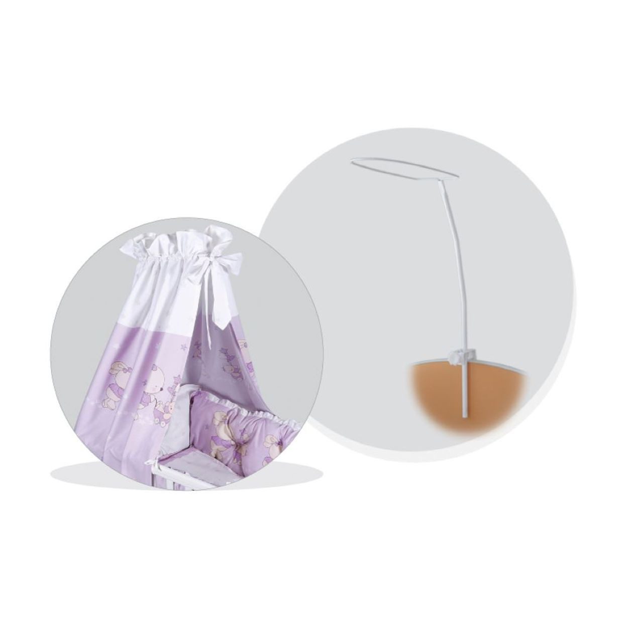 Lorelli Betthimmel Babybett Himmelstange, 17 x 4 x 167 cm, Himmel-Halterung, universal