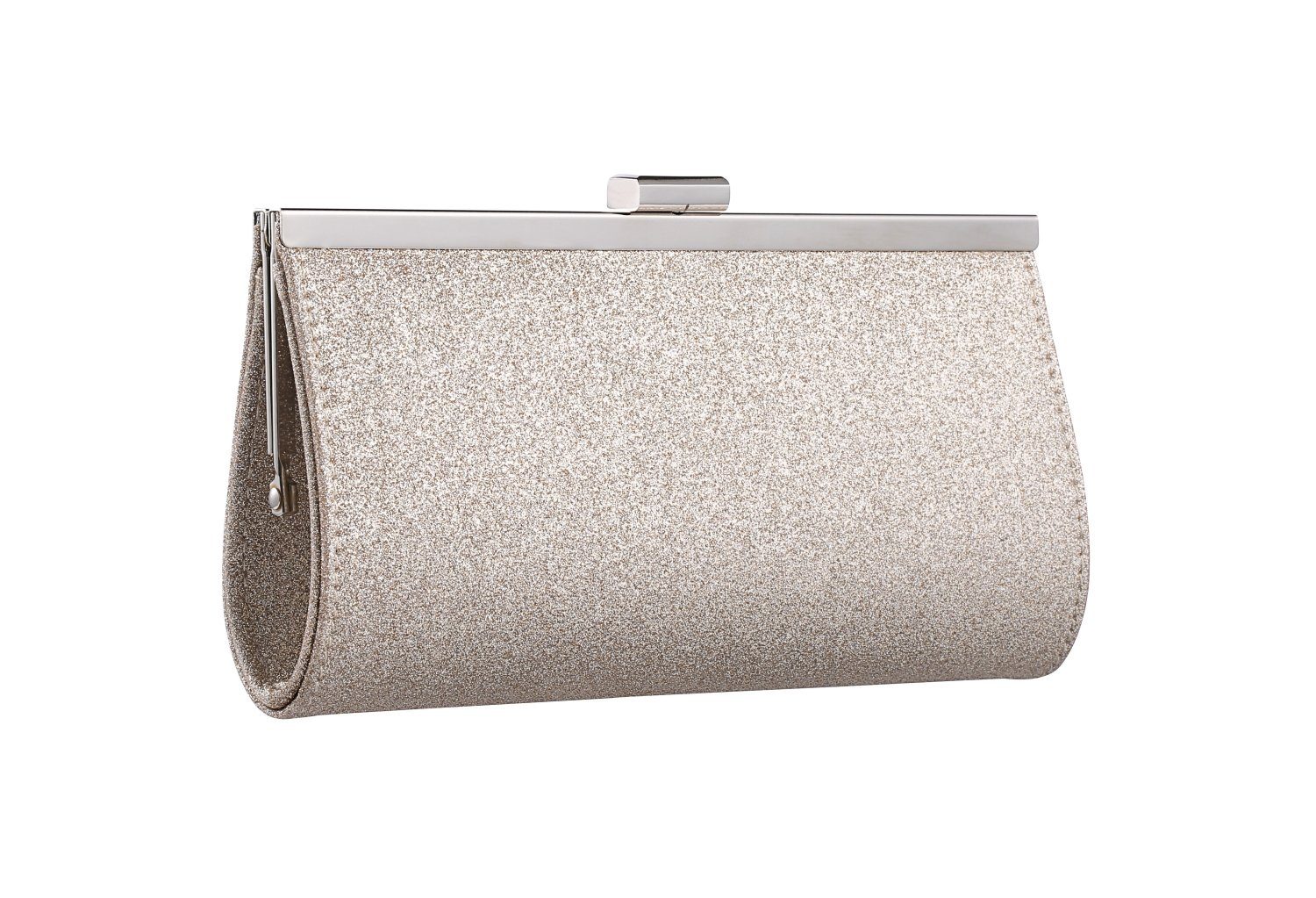 White Lady Clutch Vanessa Glitter Braut Clutch