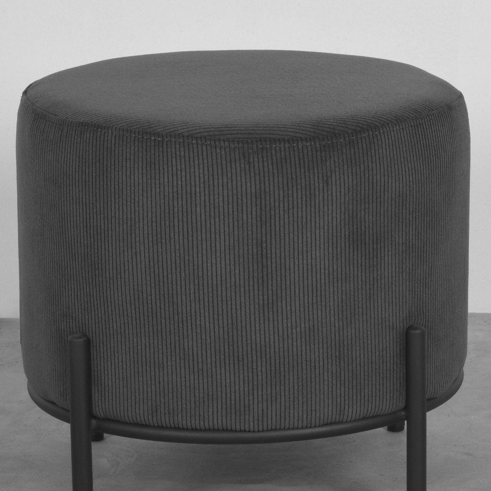 RINGO-Living Stuhl Hocker Healani 410x460mm, aus Möbel Anthrazit in Cord